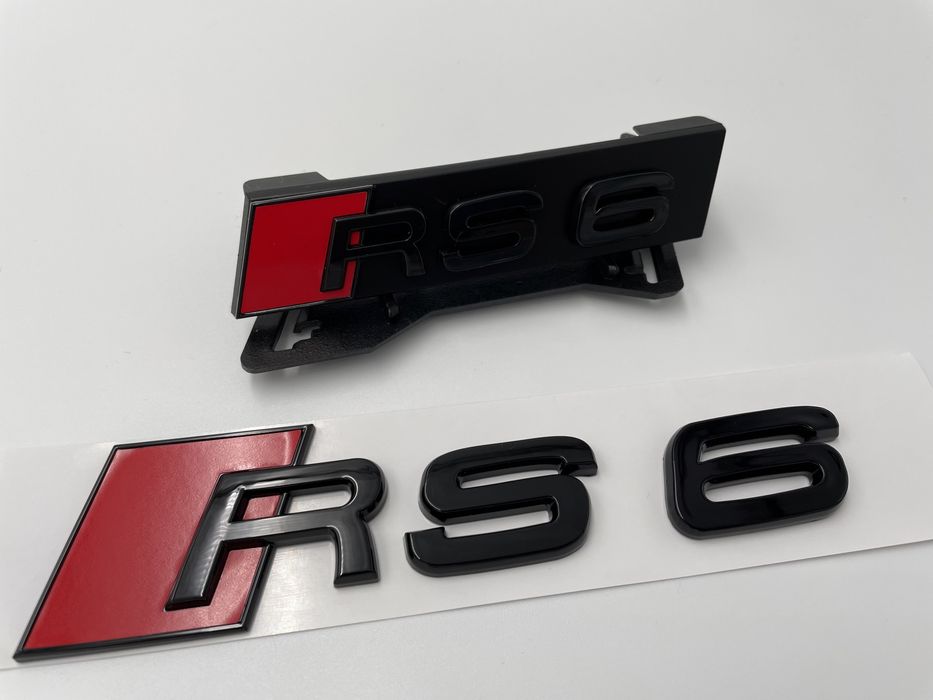 Set Embleme Audi RS6 negru s-line