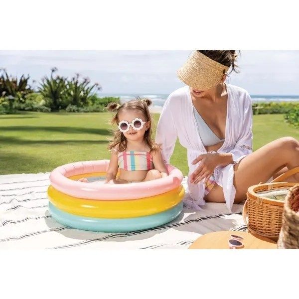 Бебешки басейн Intex Sunset Glow, 61 х 22 см, надуваем, PVC, цветен
