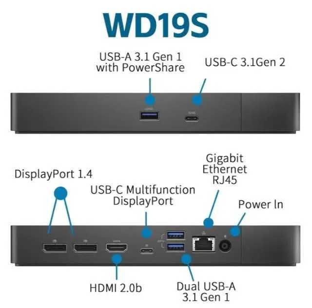Docking Station Dell K20A001 WD19S + Adaptor 130W (NOI)
