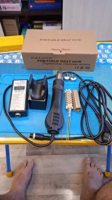 Паяльная станция JCD 750 Вт, цифровой фен для пайки
