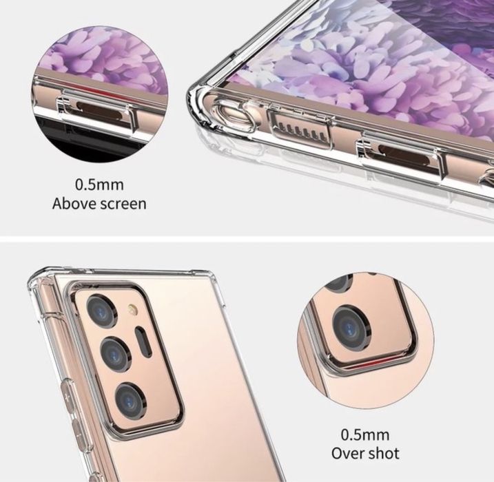 Samsung Note 20 Ultra - Husa Silicon Anti Soc Clear Colturi Tari