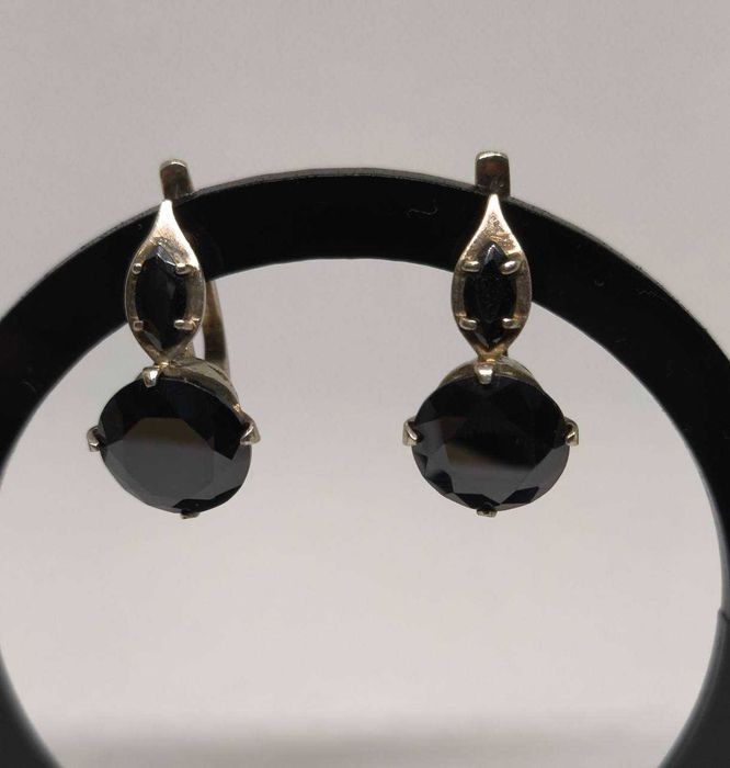 Сребърни обеци с инкрустации – проба 925 | 10,01 гр. - Нови!