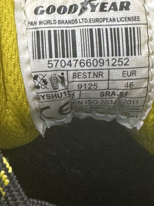 Мъжки обувки с метално бомбе GOODYEAR . Размер 46