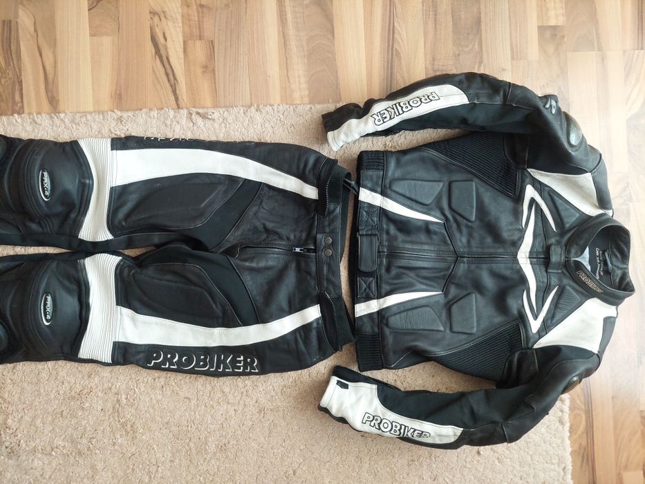 Costum moto Probiker prx-4,piele naturala,marime 52