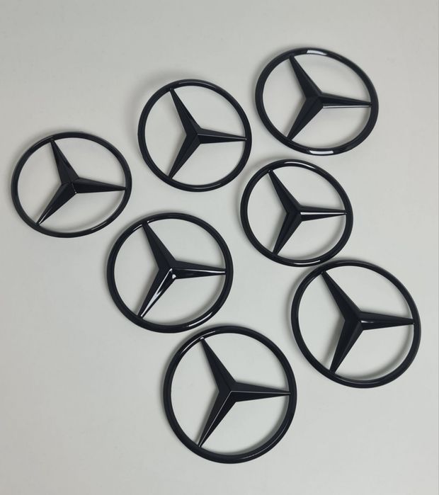 Emblema-Sigla-Logo-Stea-Mercedes-Spate-Haion-Neagra-Lucios-Black-C-E-S-CLS-GLE-Coupe-W204-W205-W213-W222-W223-W292-C167-C257-W167