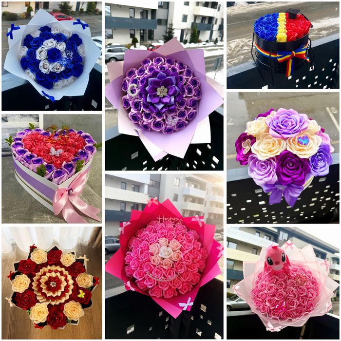 Flori din sapun sau satin /Buchete / Aranjament dulce