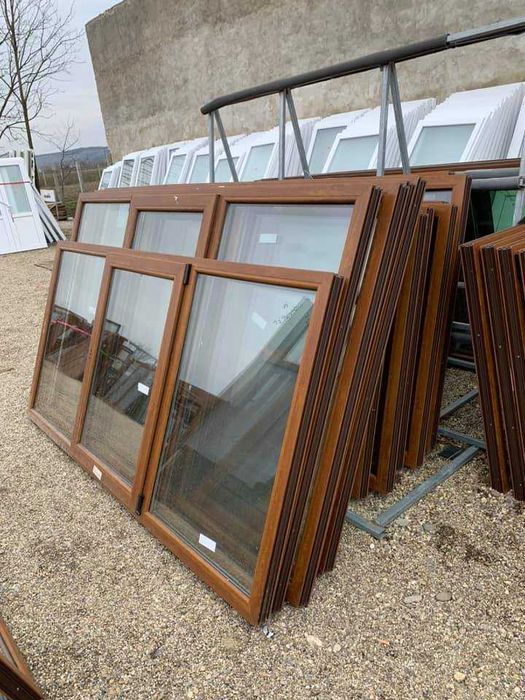 ferestre termopan stejar auriu noi