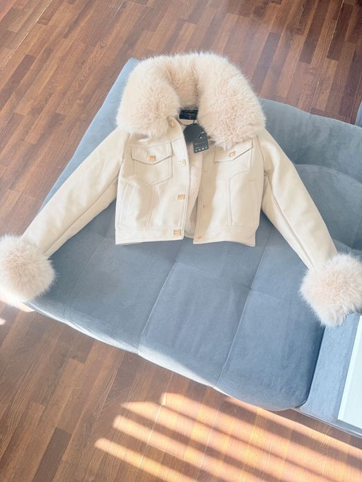 Якенце в розово със сваляем пух