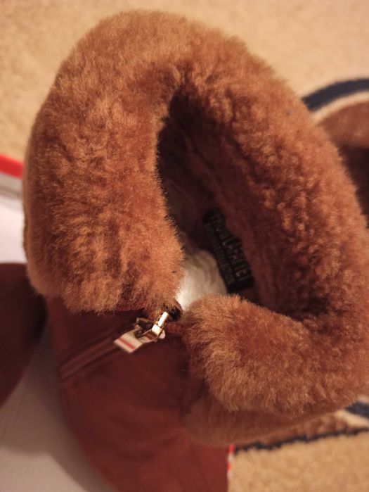 Зимние ботинки замшевые
