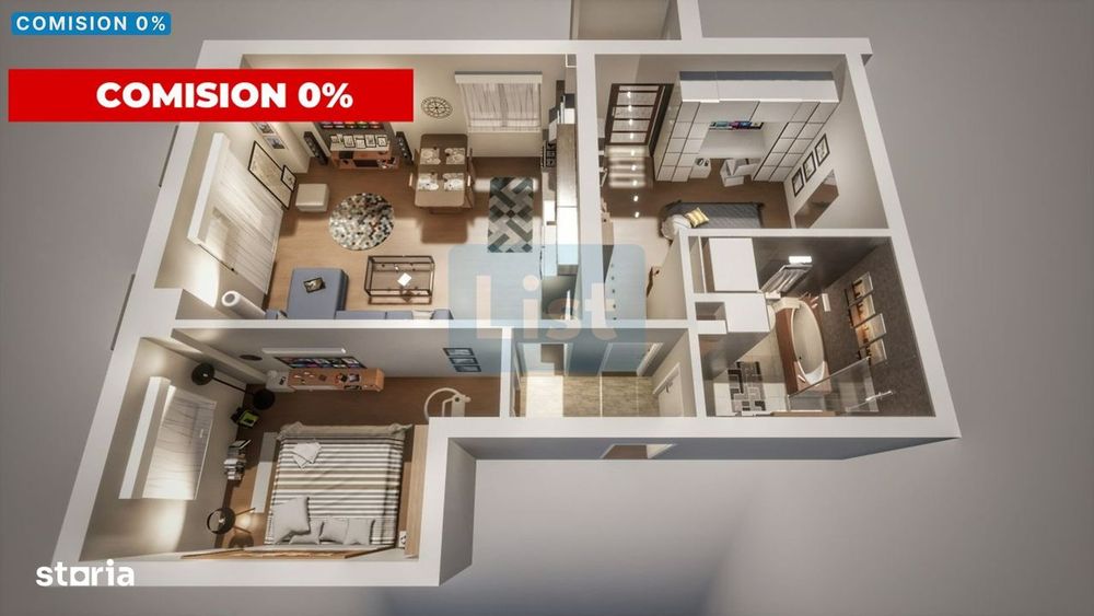 Comision 0%! Apartament cu 3 camere, 63mp utili!!! — fotografia 1