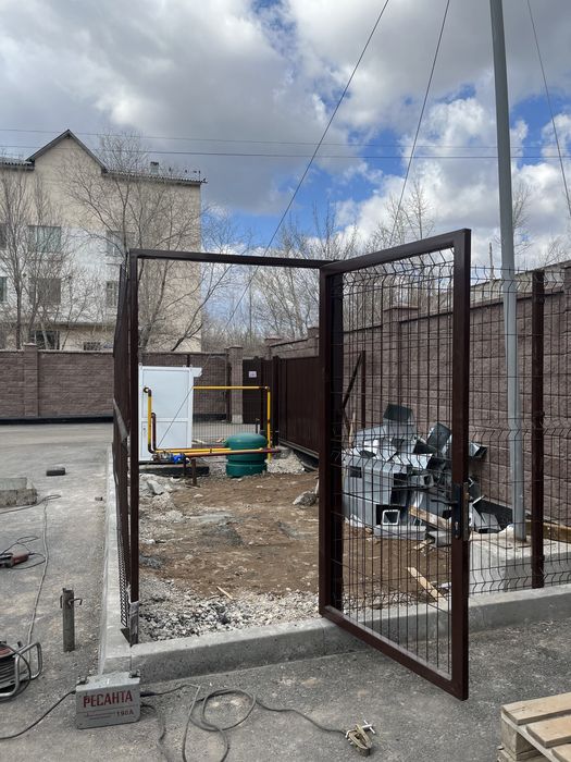 Заборы 3 Д панели Ограждения ворота калитки шлагбаум: 1 200 тг ...