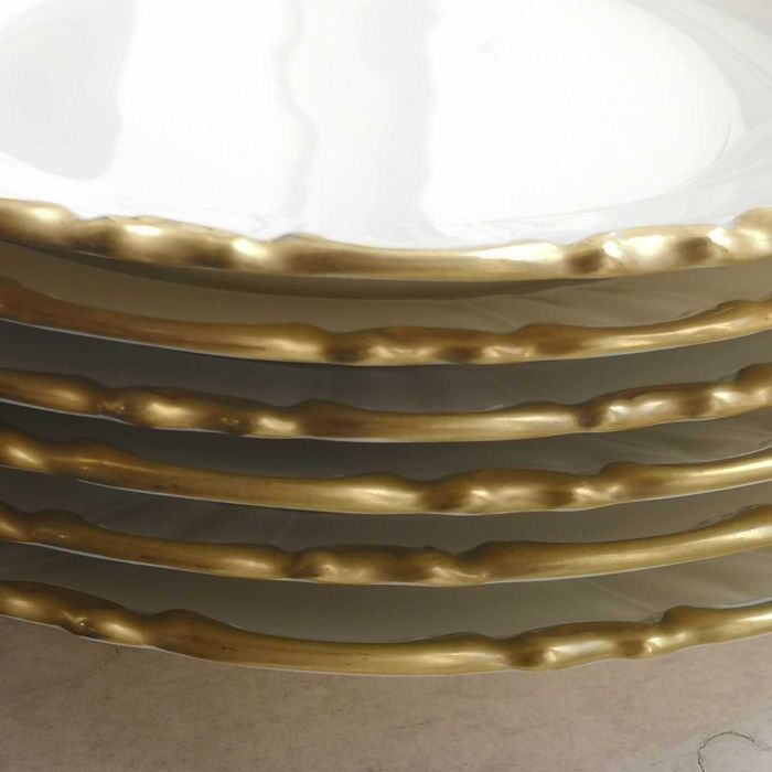 6 чении с позлата скъп изискан сервиз НОВО