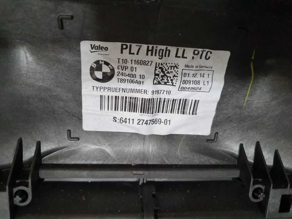 Aeroterma BMW seria 3 F30 F32 F34 F36 volan stanga europa