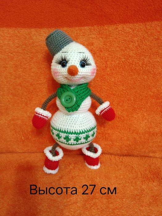 Снеговичок. Вязаные игрушки.