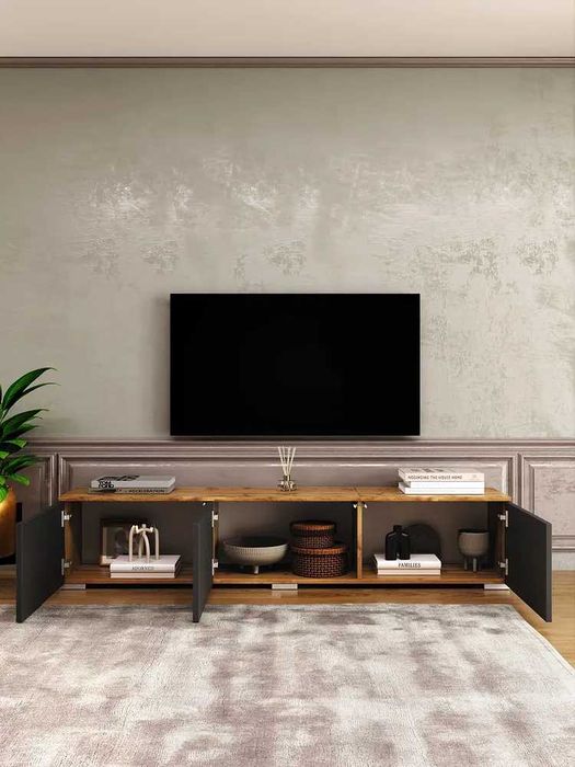 Тумба под ТВ настенная с ЛМДФ Россия, современный дизайн