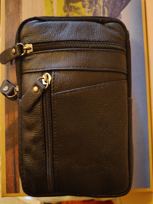 Мъжка чантичка естествена кожа