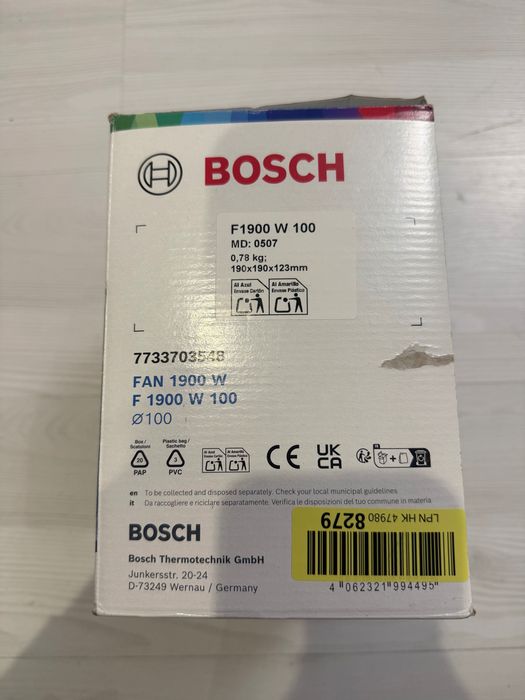 Ventilator silentios baie Bosch - resigilat- ca nou nefolosit
