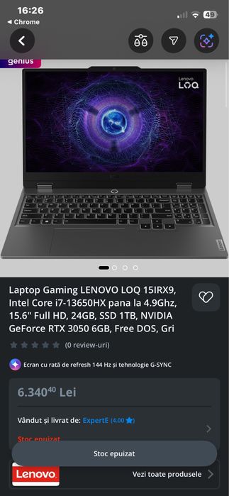 Intel Core i7-13650HX RTX 3050 Laptop 6 GB 24 GB DDR5 SSD 1 TB