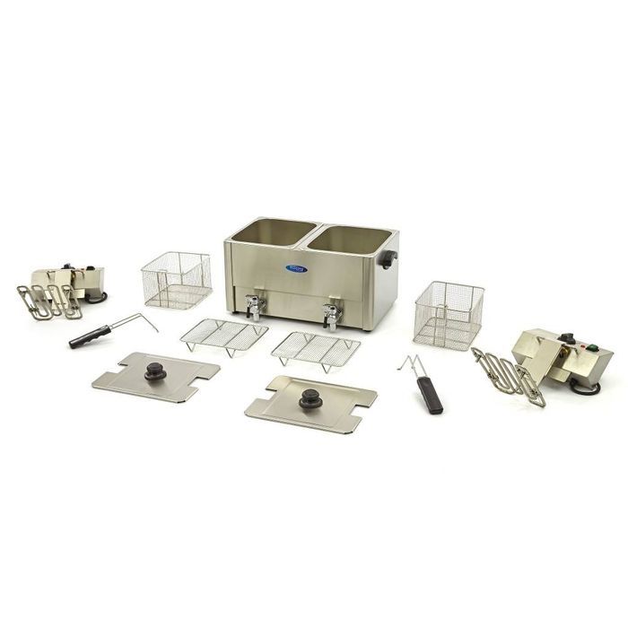 Friteuza 2 x 8 litri - 2 cosuri Maxima