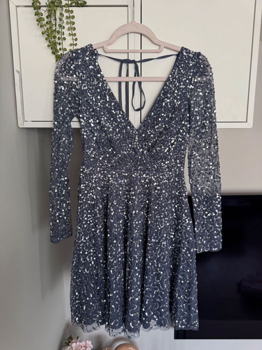 Официална къса рокля с пайети eu34 хс размер Jake*s бляскава