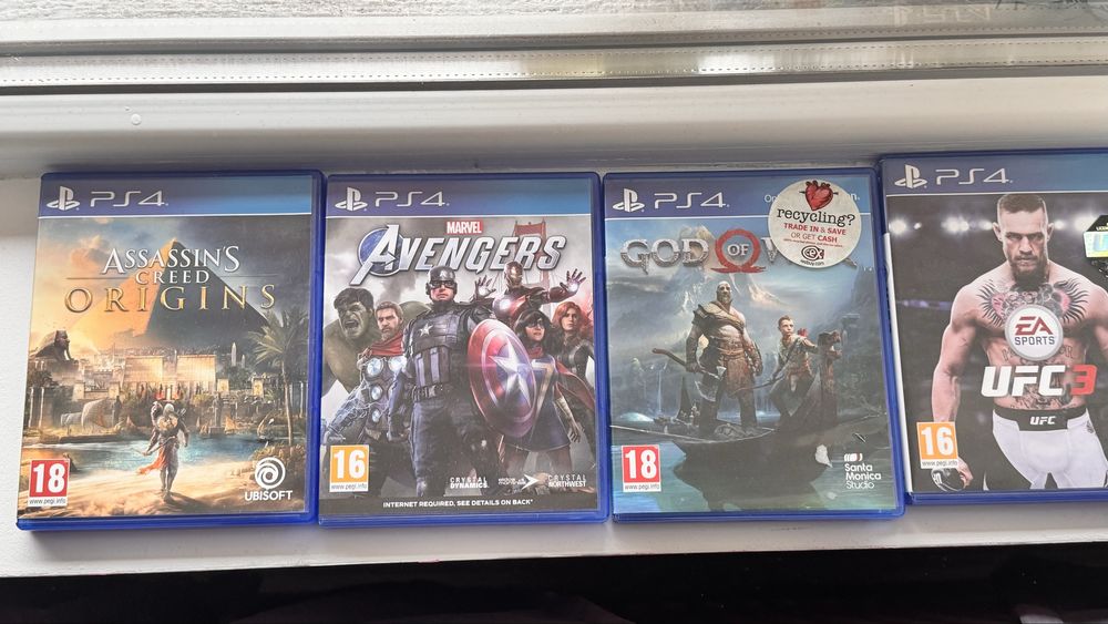 PS4 Games - God of War - Assasins Creed Origins-Avengers-UFC 3