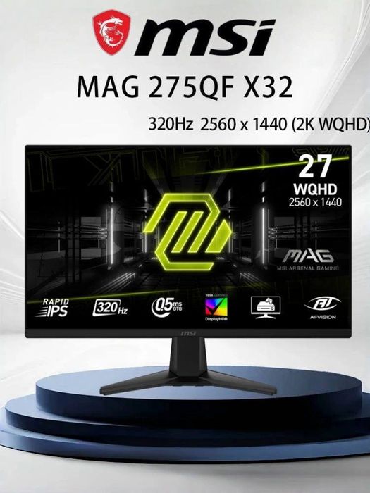 Gaming monitor MSI Mag 27 200hz 2k 180hz, 240hz, 300hz, 320hz