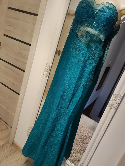 Rochie turcoaz nunta / botez