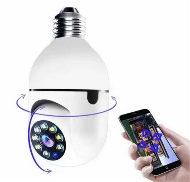 Куполна wi fi камера тип крушка с ъгъл 360° и вграден микрофон