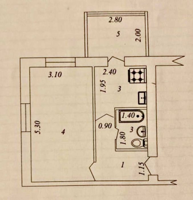 1/3/4 36м2 Напротив Госпиталя военного кирпич