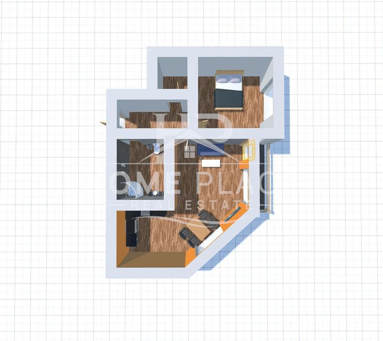 Двустаен апартамент в района на Погребите