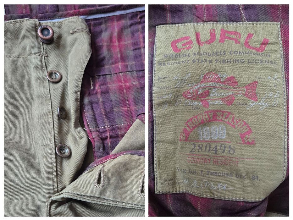 Pantaloni chinos GURU Superior, Slim Fit, Bumbac dens, Bărbați - L