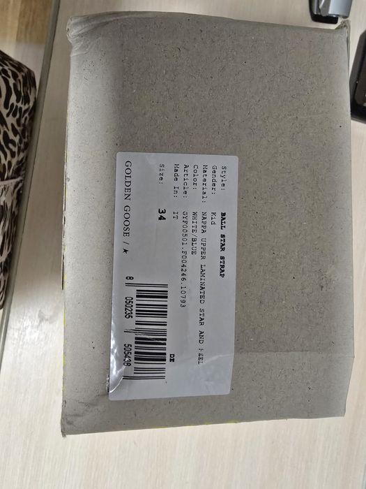 Golden goose Ball Star Young with blue metallic leather star and heel