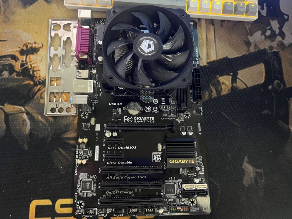 Sifatli ATX plata Gigabyte H81+G3240+kuller
