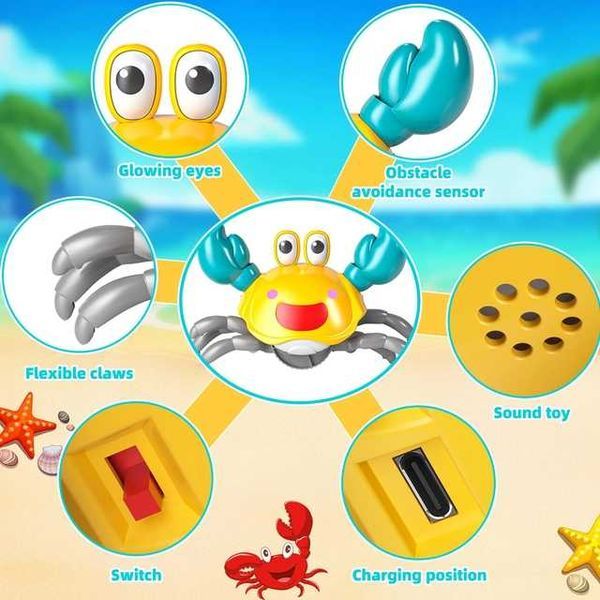 Интерактивна музикална играчка "Бягащ рак"