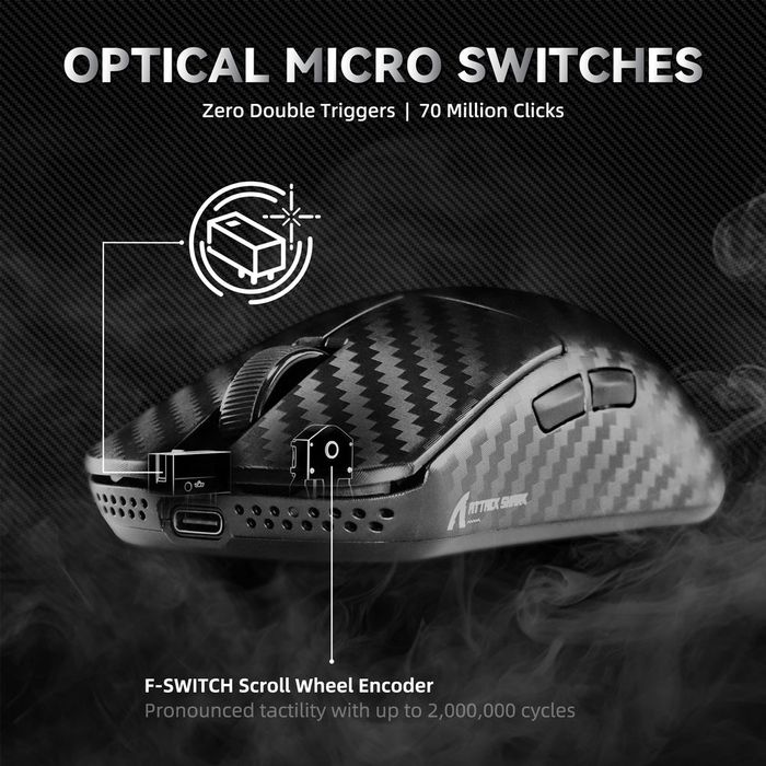 NEW Mouse Attack shark R11 ULTRA PAW3950 8K dpi 42000