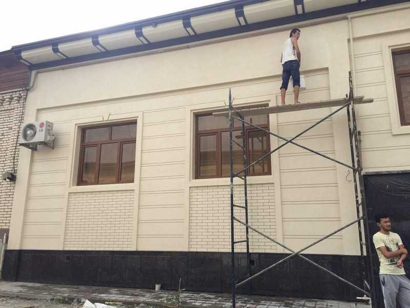 Alyukabond parafet montaj, монтаж алюкабонд туникабонд травертин фасад