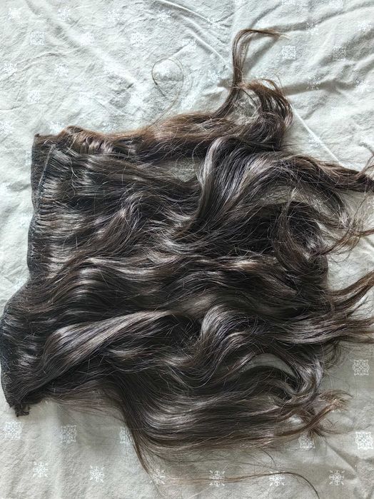 Коса от естествен косъм, среден клас, цвят тъмно кестеняво (02)