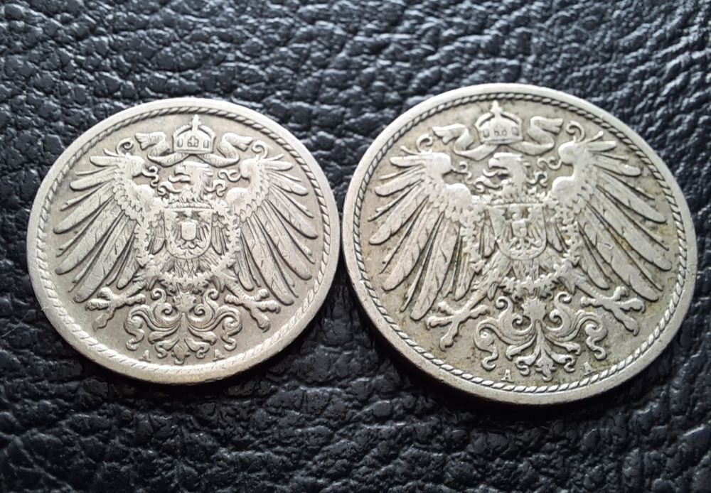 Стара монета/и 5 и 10 пфенига 1911 г. букви А - Германия- перфектни !