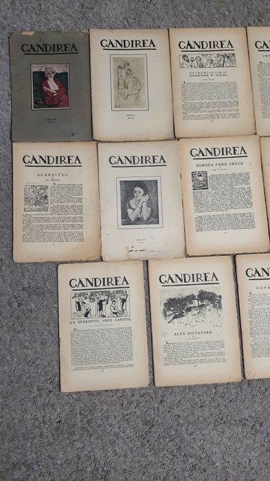 Lot 13 Reviste Gandirea publicate in 1926,vintage, colectie