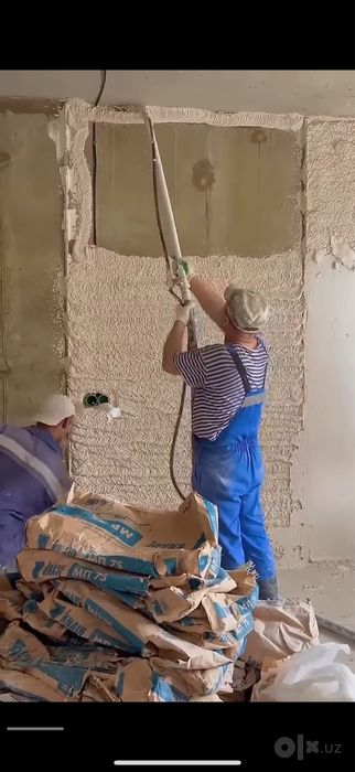 Механизированная suvoq, Ротбанд, штукатурка, sprey usta