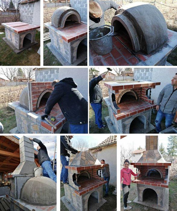 Барбекю с фурна - пещ Стандарт (комбинирано) с облицовка от камък