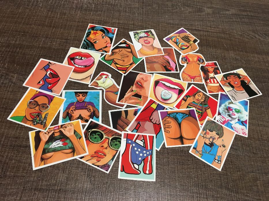 47 стикера "Секси момичета" Скейт Байк Лаптоп Телефон Stikeri