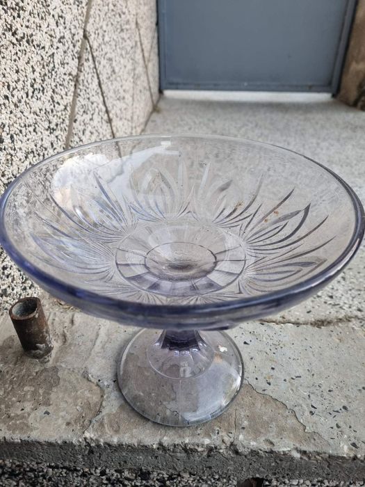 Винтидж стъклена фруктиера