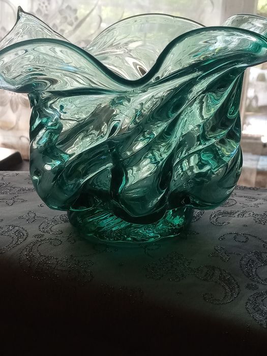 Ваза винтажная, чешское стекло