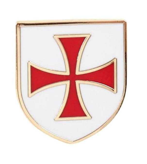 Масонска Игла за Вратовръзка Щипка Рицар Кръстоносец Кръст Тамплиерски