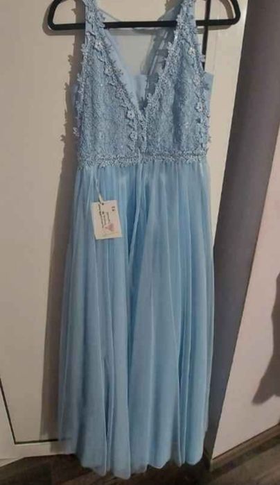 Бална рокля синя