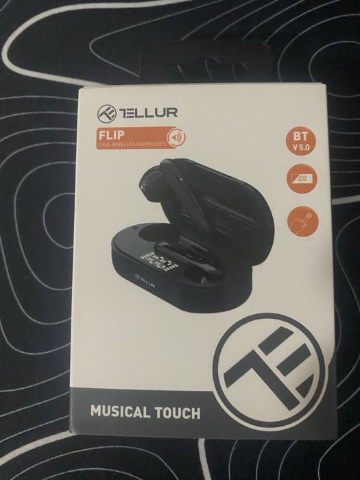 Casti Bluetooth Tellur Flip True Wireless, negru