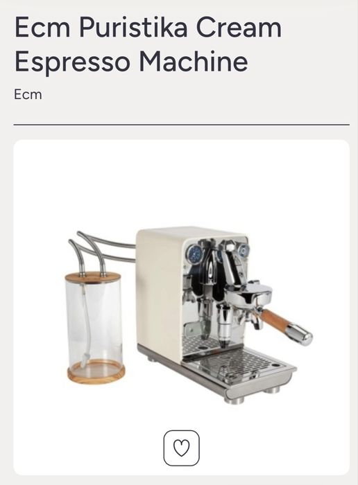 Ecm Puristika Cream Espresso Machine еспресо машина за кафе на зърна