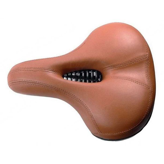 Универсална седака за велосипед LEOSHI, Въздушен отвор, Черна и Кафява