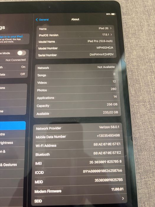 Apple iPad 9, 256GB, Wi-Fi + Cellular – Space Gray | Отлично състояние